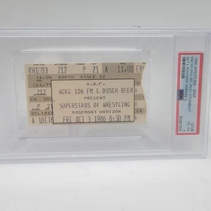 1986 WWF Superstars Of Wrestling Show Ticket Stub Rosemont Horizon PSA VG-EX - Picture 1 of 7