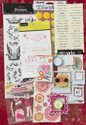 #892 RARE PRETTY IN PINK & YELLOW VARIETY STICKER LOT DOODLE-POPS - Image 1 of 4