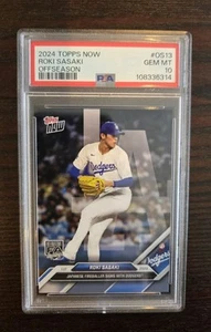 Roki Sasaki 2024 Topps Now #OS-13 Japanese Star Signs Dodgers Rookie PSA 10 QTY - Picture 1 of 2
