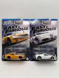 Hot Wheels Fast and Furious Set of 2 Datsun 240z Custom and Bugatti Veyron New - Picture 1 of 3
