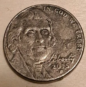 2015 P Jefferson Nickel 5C Improperly Annealed Planchet Error Coin - Picture 1 of 2