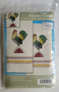 Tobin vintage timbrato per lavoro cucito set 2 pezzi GALLO asciugamani cucina tutto cotone nuovo con scatola - Foto 1 di 9
