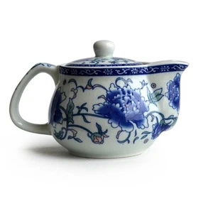 Small Porcelain Teapot, 9oz Tea Pot with Stainless Steel Infuser Classical Ch... - Picture 1 of 9