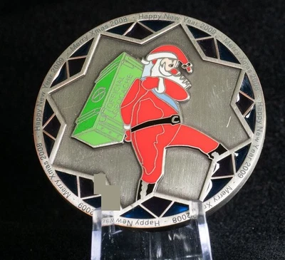 Mery Xmas 2008 / Happy NewYear 2009 Geocoin - Bild 1 von 3