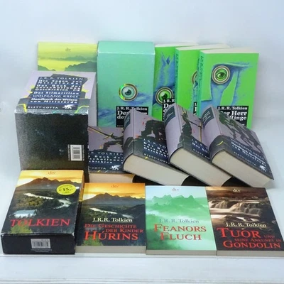 J. R. R TOLKIEN Herr der Ringe 1-3 Silmarillion Hobbit Sagen Mittelerde 11x Buch - Bild 1 von 4