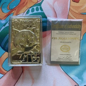 1999 Burger King Pokemon 23K Plated Gold JIGGLYPUFF Card Box #39 - Bild 1 von 9
