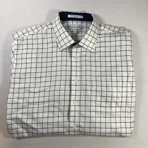 Paul Frederick Imperial 100’s Two Ply Cotton Dress Shirt Plaid White • 17,5-35 - Bild 1 von 5