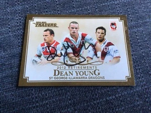 Dean Young St George Illawarra Dragons Signed Retirement Nrl Trading Card 2013 # - Picture 1 of 1