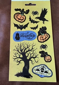 MOMENTA Stickers HALLOWEEN PUMPKINS JACK-O-LATERNS BATS TREE CROW SPIDER * - Picture 1 of 1