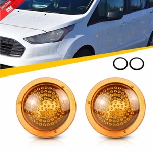 For 2010-2021 Ford Transit Connect Side Fender Turn Signal Lights-Repeater Amber - Picture 1 of 12