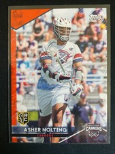 Asher Nolting 2022 Topps Premier Lacrosse League PLL Orange Parallel RC #14/25