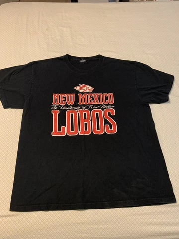 University of New Mexico Lobos Russell Athletic Shirt Size XL Black Short Sleeve Cover