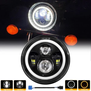7'' Inch LED Headlight DRL Hi/Lo Beam for Road King Street Glide Electra Glide - Picture 1 of 12
