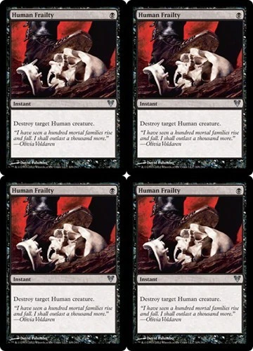 MTG - 4x HUMAN FRAILTY - Avacyn Restored (U) - Image 1 of 1
