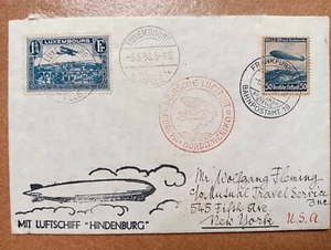 Germania 1936 busta posta volo Europa-Nordamerica Dirigibile Zeppelin LZ 129 - Foto 1 di 3
