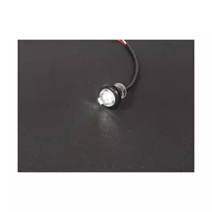 Fortpro 3/4" White Round Clearance/Marker Led Light with 1 LED and Clear Lens | - Bild 1 von 2