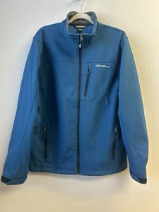 NWOT Eddie Bauer Men's Windfoil Elite Softshell Jacket Pacific Blue Tall Large - Picture 1 of 13