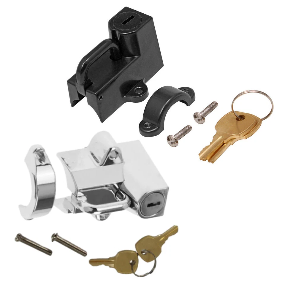 Motorcycle Handlebar Helmet Lock With 2 Keys - image 1 of 4