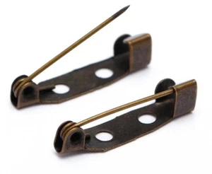 Hochwertige Broschennadeln bronce 20, 26,5, 31mm Anstecknadeln Schmucknadeln  - Bild 1 von 1