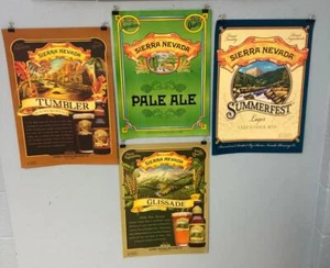 PÓSTERS DE CERVEZA SIERRA NEVADA (4) PALE ALE - VERANO - GLISSADE - VASO CERVEZA ARTESANAL - Imagen 1 de 5