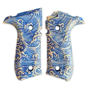 Japan Wave Blue - Arex Rex Zero 1 Grips - Picture 1 of 3