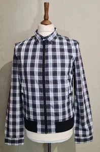Blackbarrett By Neil Barrett Cotton Check Windbreaker Jacket Size Small - Picture 1 of 11