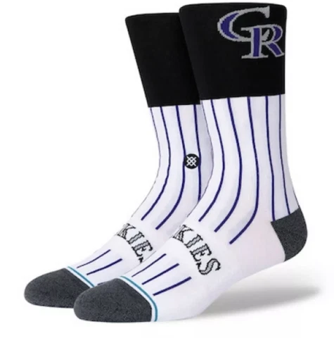 Stance MLB Colorado Rockies Col Color Casual Crew Socks Unisex Size Medium NWT Cover