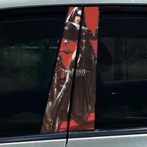 2x Gothic Cool Motor Nun Car Stickers Auto B Pillar Waterproof Halloween Decals - Picture 1 of 9