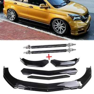 For Honda Pilot 2003-23 Front Bumper Lip Spoiler Splitter Glossy Black Body Kits Foto 1 de 4