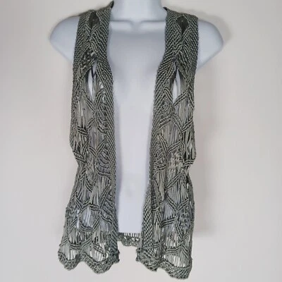 Chaleco de Colección Isda and Co Sin Mangas Tejido Abierto Verde Salvia Foto 1 de 4