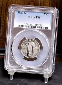 1927-S Standing Liberty Quarter - PCGS F15 (#58422-K) - Picture 1 of 12