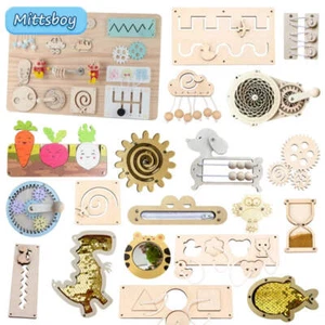 Baby Zum Selbermachen Montessori Aktivität beschäftigt Brett Teile Riegel Spielzeug Holzpuzzle Zubehör - Bild 1 von 63