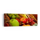Impression sur Toile 90x30cm Tableaux Image Photo Panier en osier fruits l�gumes