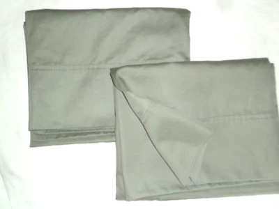 COSTCO CHARISMA WRINKLE SHIELD MEDIUM GRAY SATEEN (2) KING PILLOWCASES 20X39 - Image 1 of 4