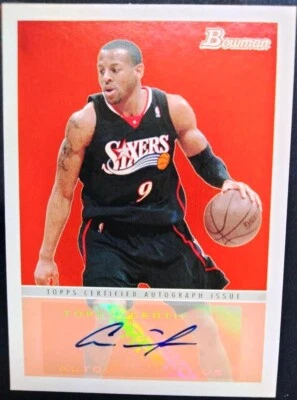 2009-10 Bowman Andre Iguodala 1948 复古正品亲笔签名 — 第 1/2 张图片