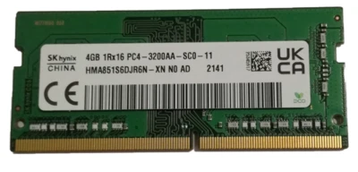 memoria ram 4GB so-dimm ddr4 HMA851S6DJR6N - XN N0 AD PC4 - 3200AA - SC0 - 11 - Immagine 1 di 2