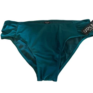 Catalina Missy Plus Side Tab Swim Bottom Teal Size 2X - Picture 1 of 7