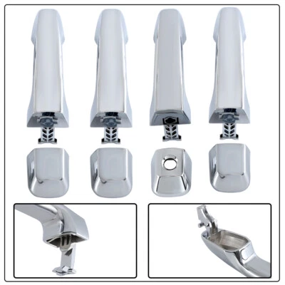 Manija de puerta exterior cromada trasera izquierda derecha para Toyota 4Runner 2010-2022 Foto 1 de 4