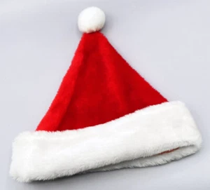 Santa's Best Traditional Red & White Plush SANTA HAT - Small Adult / Child Size - Picture 1 of 1