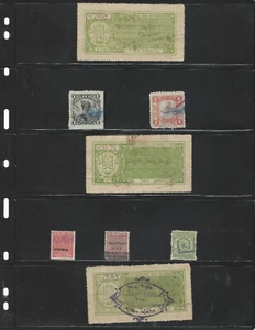 EARLY INDIA COURT FEE REVENUE STAMP LOT ON ALBUM PAGE RAJASTHAN, RATLAM - Picture 1 of 1