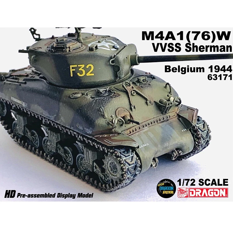 1/72 EE. UU. M4A1 (76) W VVSS Sherman tanque Bélgica 1944 modelo tanque Foto 1 de 4