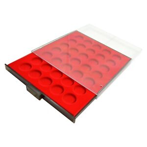 Coin Box Drawer Tray for 35 Coins - 31 mm round holes - best storage system /17