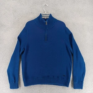 Suéter Aeropostale Para Hombres XL Azul Manga Larga 1/4 Cremallera 1987 Suéter - Imagen 1 de 10