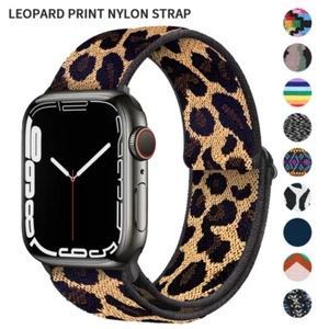 Correa de reloj de nailon para Apple Watch 45 mm 41 mm 8 7 Ultra 49 mm correa de pulsera elástica - Imagen 1 de 53