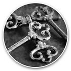 2 x naklejki winylowe 15cm (szer.) - Vintage Keys Secret Lock House #42889