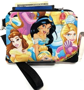 Belle-Jasmine-Rapunzel-Handmade-Money-Coin-ID-CreditCard-Wristlet-Purse-Pouch - Picture 1 of 5