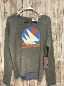 Ladies M San Diego Clippers Throwback Sweater with Tie Up Back - New with Tags - Picture 1 of 6