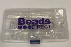 Beads Direct Craft Jewellery Making Findings Starter Kit Silver Plated In Box - Picture 1 of 5