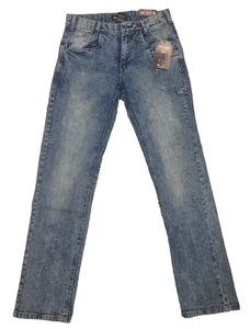 NEU SUKO Herren 30x32 Baumwolle Medium Acid Blau Straight Jeans Handytaschen - Bild 1 von 12