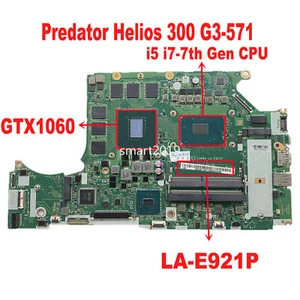 Motherboard For Acer Predator Helios 300 G3-571 LA-E921P W/ I5/I7 CPU GTX1060 6G - Picture 1 of 4